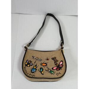 Vintage Enid Collins Bunch o' Bugs Embellished Bright Bugs Shoulder Purse Bag